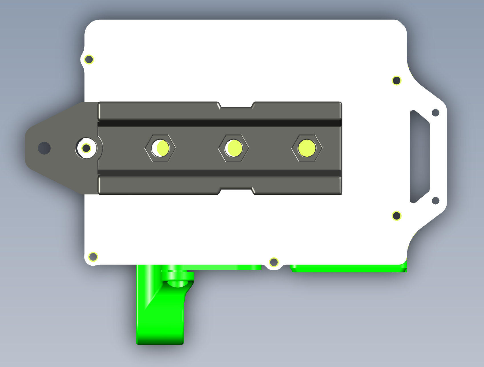 VRX Gen1.5 underside with the rail mount installed